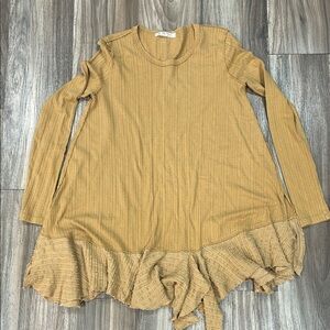 We The Free Golden Long Sleeve Tunic